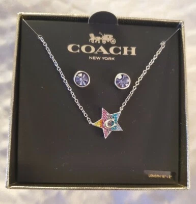 Collar y aretes Coach Star NUEVO con caja Foto 1 de 3