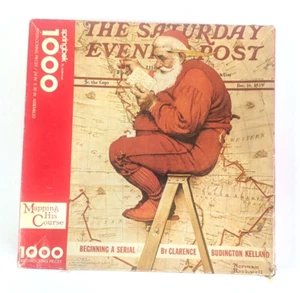 Springbock Kartierung seines Kurses 1000 Stck. Puzzle 24x30 Weihnachtsmann Norman Rockwell - Bild 1 von 9