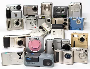Lot of 20 digital cameras Nikon Fuji Sega Casio Toshiba Panasonic Minolta Konica - Picture 1 of 2