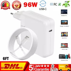 96W USB-C Typ C Ladegerät Netzteil für Apple MacBook Air Mac Book Pro Ladekabel - Bild 1 von 11