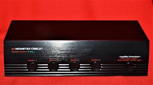 Monster Cable 4-fach Lautsprecher Wahlschalter schwarz mit Verstärkerschutz - Bild 1 von 5