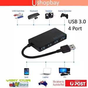 Ultra Slim 4 Port USB 3.0 Hub 5Gbps Mac-book/Mac Pro/mini/iMac/Surface Adapter - Picture 1 of 4