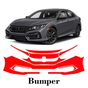 Front bumper PreCut PPF Paint Protection Film For Honda Civic 2019-2021 - Picture 1 of 7
