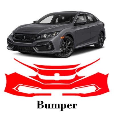 Front bumper PreCut PPF Paint Protection Film For Honda Civic 2019-2021 - Image 1 of 4
