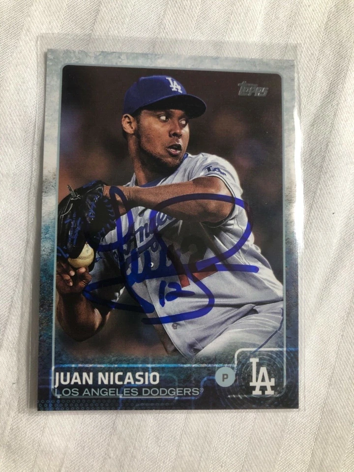 Texas Rangers JUAN NICASIO Signed 2015 Topps Card - Image 1 of 1
