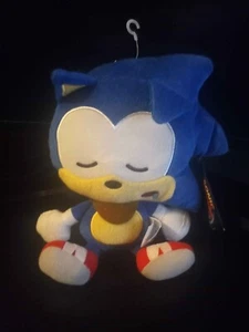 Sonic Boom Tomy Emoji Sonic Sleeping Plush - Picture 1 of 3