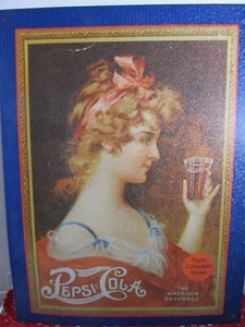 Letrero de lata de metal Pepsi Cola The American Beverage 12,75" x 9,75" ¡EXCELENTE ESTADO!! - Imagen 1 de 4