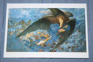 NIGHT WITH HER TRAIN OF STARS Edward Robert Hughes, Greetings Card NEW & Sealed