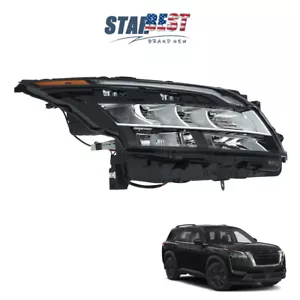 Headlight LED For Nissan Pathfinder SL/SV/S 2022 2023 Right Chrome Bezel Halogen - Bild 1 von 13