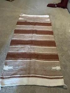 Vintage Handwoven Wool Saddle Blanket 60" x 28" - Picture 1 of 2