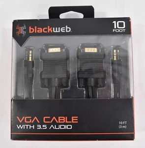 BlackWeb BWA15H0115 VGA Cable With 3.5 Audio - Picture 1 of 3
