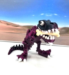 3D Printed Skeleton Dinosaur, 10" Articulated Skeleton T-Rex Fidget Toy - Picture 1 of 6