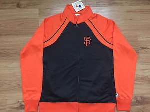 SAN FRANCISCO GIANTS WOMEN'S NEW MLB MAJESTIC OUTFIELD DIVA TRACK JACKET - Picture 1 of 3