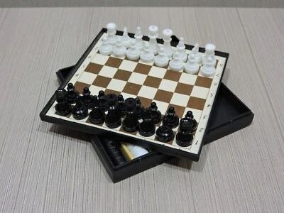 Ussr Chess Road Travel Vintage Soviet Pocket Plastic Box Game Set Russian Rare - Image 1 of 4