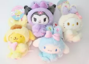 Juego de 4 personajes Sanrio (Hello Kitty y 4 otros) conejos de Pascua felpa Japón - Imagen 1 de 20
