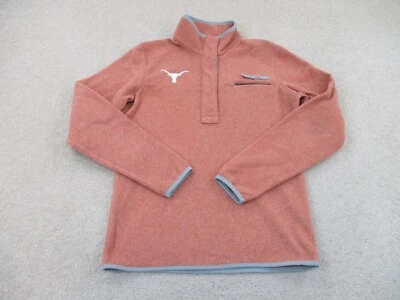 Texas Longhorns Pullover Women Medium Orange Fleece UT Harborside Columbia NEW - Image 1 of 4