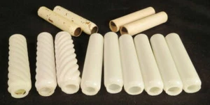 1880-1900 Milk Glass ++ Gasolier Gaslight Candles *9 Total Glass & 2 Brass - Picture 1 of 5