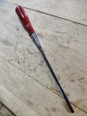 Cincel de enchufe Greenlee #230 vintage con mango de madera cincel de marco de madera 1/4" Foto 1 de 4