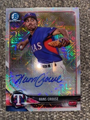 2018 Bowman Mega Box Chrome Mojo Refractor Auto Hans Crouse #BMA-HC  - Image 1 of 2
