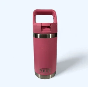 YETI Rambler Jr 12oz Kids Bottle Pink Water Bottle Plz Read - Picture 1 of 7