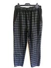 Ladies Black White Check Trousers Size L From Jowell