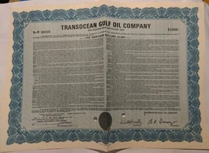 Transocean Gulf Oil Company Note 1970 - Picture 1 of 2