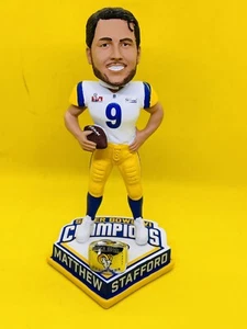 Matthew Stafford Los Angeles Rams #9 Super Bowl LVI Champions  8" Bobblehead - Picture 1 of 3