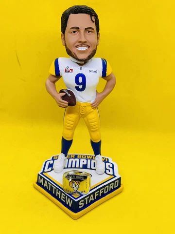 Matthew Stafford Los Angeles Rams #9 Super Bowl LVI Champions  8" Bobblehead Cover