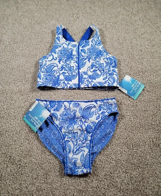 Coolibar UPF 50 + попурри молнии плавать бюстгальтер бикини верхний низ комплект маленький/средний новый с Ярлыками - Изображение 1 из 4