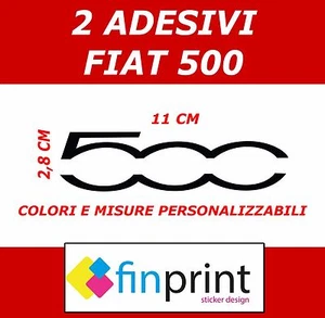 adesivo fiat 500 nuova ABARTH per montante portiere cofano portiere specchietti - Foto 1 di 1