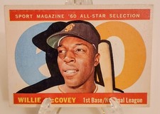 1960 Topps WILLIE MCCOVEY! Sport Magazine All-Star! Rookie Card #554.