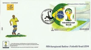 Albania Stamps 2014. FIFA World Cup Brazil 2014. FDC Block MNH - Picture 1 of 1