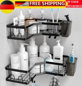 2x Duschregal ohne Bohren Duschablage Badregal Küchenregal Badezimmer Organizer+ - Bild 1 von 11