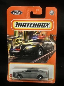 Matchbox Ford Police Interceptor (2021) Gray Die-Cast Metal Toy Car 95/100 - Picture 1 of 2