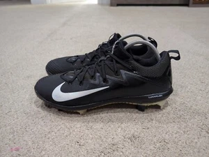 Nike Mens Baseball Cleats Sz 13 Black White BSBL Lunarlon Metal Softball - NEW - Picture 1 of 7