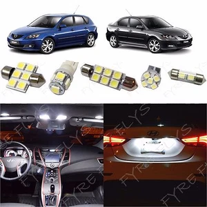 7x White LED lights interior package kit for 2004-2009 Mazda 3 MT2W - Picture 1 of 8