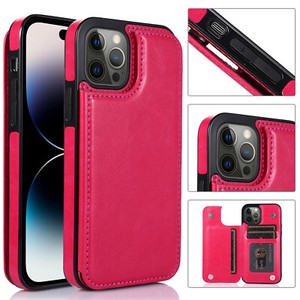 Card Holder Case For iPhone 15 Pro Max 14 13 12 8 7 6 Leather Wallet Phone Cover