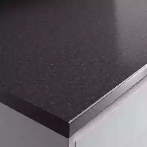Modern Laminate Kitchen Worktop In Taurus Black Gloss 600mm x 38mm x 3m - Picture 1 of 4