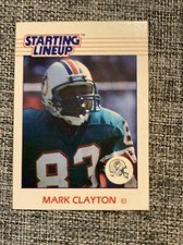 1988 Kenner Starting Lineup Cards Toys Mark Clayton