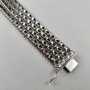 Sterling Silver Milor Italy Tennis Bracelet 7.5 in 40.1g [7918] - Picture 1 of 7