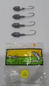 H&H Coastal Tackle🔥 3oz Jig Heads 4 Total - NEW🔥  Lead head Big Game Strong 🔥 - Picture 1 of 6