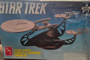 Star Trek 3 piezas EE. UU. Juego Enterprise Chrome SELLADO 1991 b1 - Imagen 1 de 2