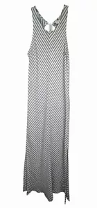 Joie Striped Sleeveless Maxi Dress With Back Tie Detail Medium - Picture 1 of 9