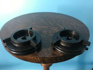 Burlington Recording Professional Black 1/4" Plastic NAB Hub Adapters (PAIR) - Picture 1 of 4