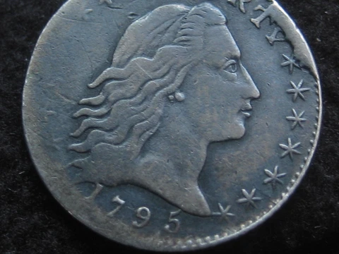 1795 Flowing Hair Half Dime- LM-10, Die Cud, Very Rare Cover