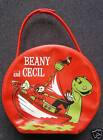 Sac boîte à lunch vinyle BEANY AND CECIL, style sac à main, 1961