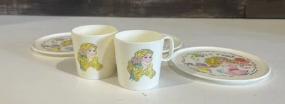 Lote de 5 platos de plástico vintage Mattel 1984 Barbie fiesta Foto 1 de 4