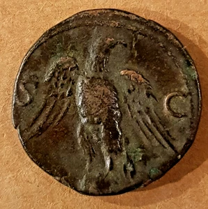 ROMAN IMPERIAL: Vespasian, Eagle on Globe, IMP CAESAR Legend Variant, 71 AD - Picture 1 of 4