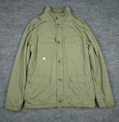 Chaqueta Altamont Scanner 2 Para Hombre Grande Verde Botón Tareas Bolsillos Forrados Pesados Foto 1 de 4