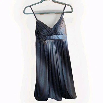 Vtg Ruby Rox Brown Ombre Bubble Hem Dress M Sparkle Homecoming Formal Babydoll - Image 1 of 4